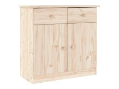 Aparador cómoda cómoda armario mueble organizador cocina salón salón 77 x 35 x 165 cm madera maciza de pino marrón 02_0029671