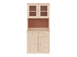 Aparador cómoda cómoda armario mueble organizador cocina salón salón 77 x 35 x 165 cm madera maciza de pino marrón 02_0029671