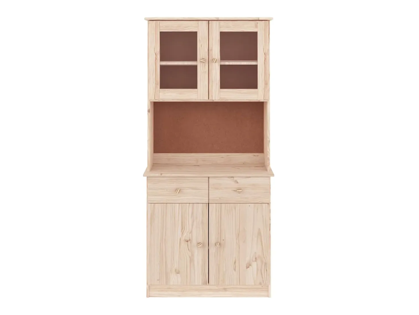 Aparador cómoda cómoda armario mueble organizador cocina salón salón 77 x 35 x 165 cm madera maciza de pino marrón 02_0029671