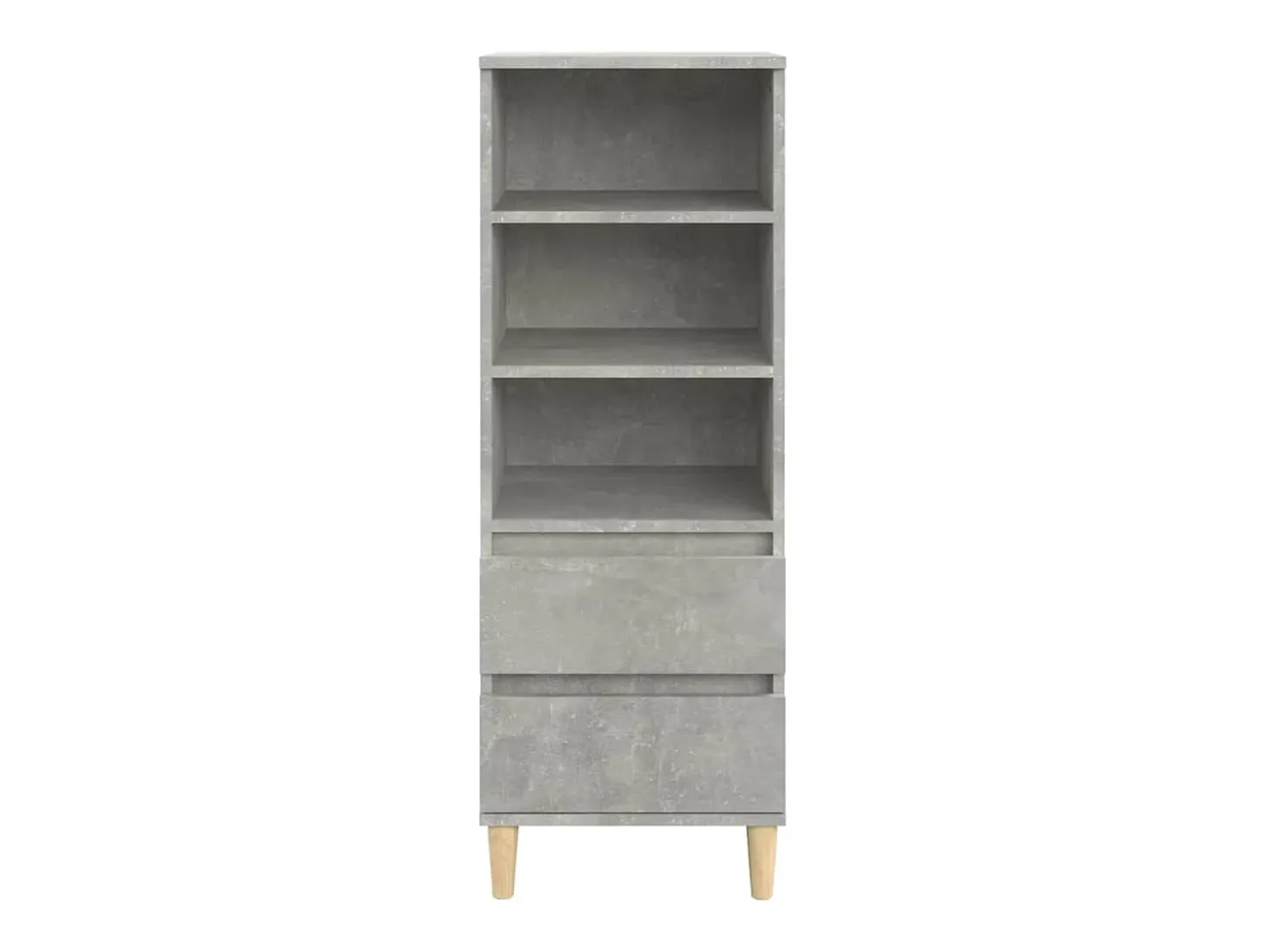 Aparador cómoda cómoda armario mueble organizador cocina salón salón alto 40 x 36 x 110 cm madera contrachapada gris 02_0034433