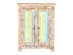 Aparador cómoda cómoda armario mueble organizador cocina salón salón 61 x 35 x 76 cm madera de acacia en bruto multicolor 02_0029631