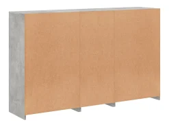 Aparador cómoda cómoda armario mueble organizador cocina salón salón con luces LED 162 x 37 x 100 cm gris 02_0029978