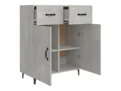 Aparador cómoda cómoda armario mueble organizador cocina salón salón 69,5 x 34 x 90 cm madera contrachapada gris 02_0032078