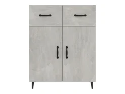 Aparador cómoda cómoda armario mueble organizador cocina salón salón 69,5 x 34 x 90 cm madera contrachapada gris 02_0032078