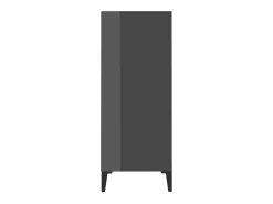 Aparador cómoda cómoda armario mueble organizador cocina salón brillante 57 x 35 x 90 cm aglomerado gris 02_0031818