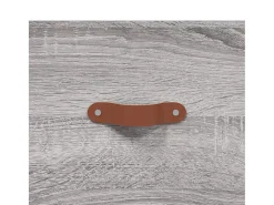 Aparador cómoda cómoda armario mueble organizador cocina salón salón alto Sonoma 69,5 x 34 x 180 cm madera contrachapada gris 02_0035551