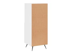 Aparador cómoda cómoda armario mueble organizador cocina salón brillante 34,5 x 34 x 90 cm madera contrachapada blanco 02_0030607