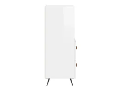 Aparador cómoda cómoda armario mueble organizador cocina salón brillante 34,5 x 34 x 90 cm madera contrachapada blanco 02_0030607