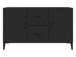 Aparador cómoda cómoda armario mueble organizador cocina salón salón 100 x 36 x 60 cm madera contrachapada negra 02_0035799