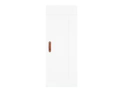 Aparador cómoda cómoda armario mueble organizador cocina salón salón alto 34,5 x 34 x 180 cm madera contrachapada blanco 02_0032391