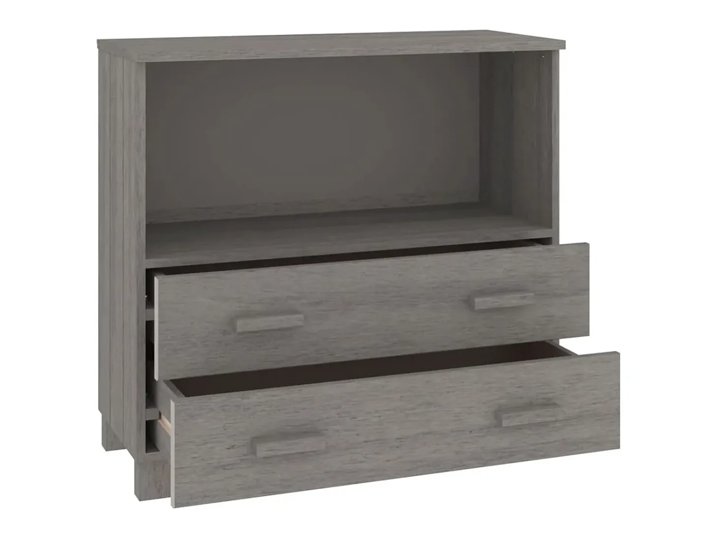 Aparador cómoda cómoda armario mueble organizador cocina salón luz 85 x 35 x 80 cm madera maciza de pino gris 02_0032160