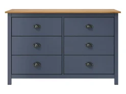 Aparador cómoda cómoda armario mueble organizador cocina salón salón Hill 125 x 40 x 80 cm madera maciza de pino gris 02_0035673