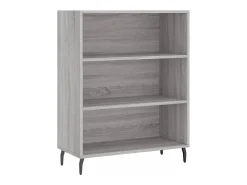 Aparador cómoda cómoda armario mueble organizador cocina salón salón Sonoma 69,5 x 32,5 x 180 cm madera contrachapada gris 02_0036420