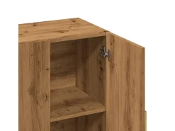 Aparador cómoda cómoda armario unidad de almacenamiento organizador cocina salón sala de manualidades 90 x 34 x 80 cm madera contrachapada marrón 02_0030824