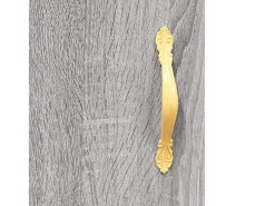 Aparador cómoda cómoda armario mueble organizador cocina salón salón alto Sonoma 69,5 x 34 x 180 cm madera contrachapada gris 02_0035451