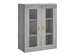 Aparador cómoda cómoda armario mueble organizador cocina salón salón alto Sonoma 69,5 x 34 x 180 cm madera contrachapada gris 02_0035451