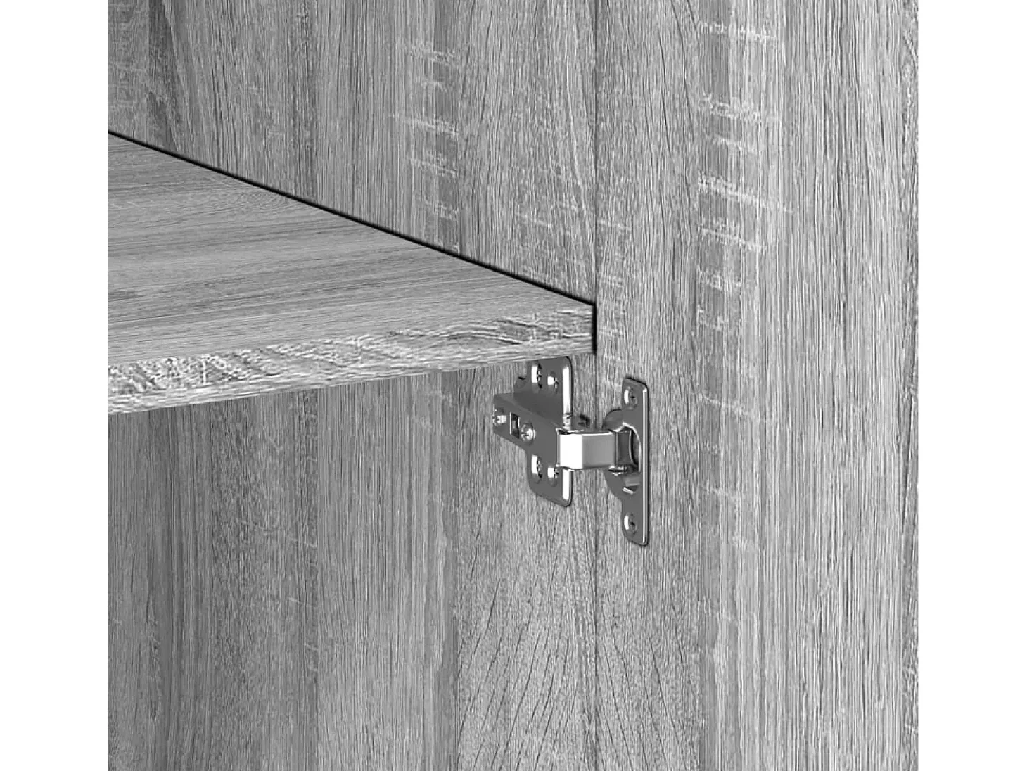Aparador cómoda cómoda armario mueble organizador cocina salón salón alto Sonoma 80 x 42,5 x 185 cm madera contrachapada gris 02_0035635