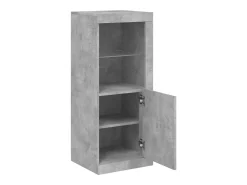 Aparador cómoda cómoda armario mueble organizador cocina salón salón con luces LED 41 x 37 x 100 cm gris 02_0029998