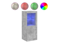 Aparador cómoda cómoda armario mueble organizador cocina salón salón con luces LED 41 x 37 x 100 cm gris 02_0029998