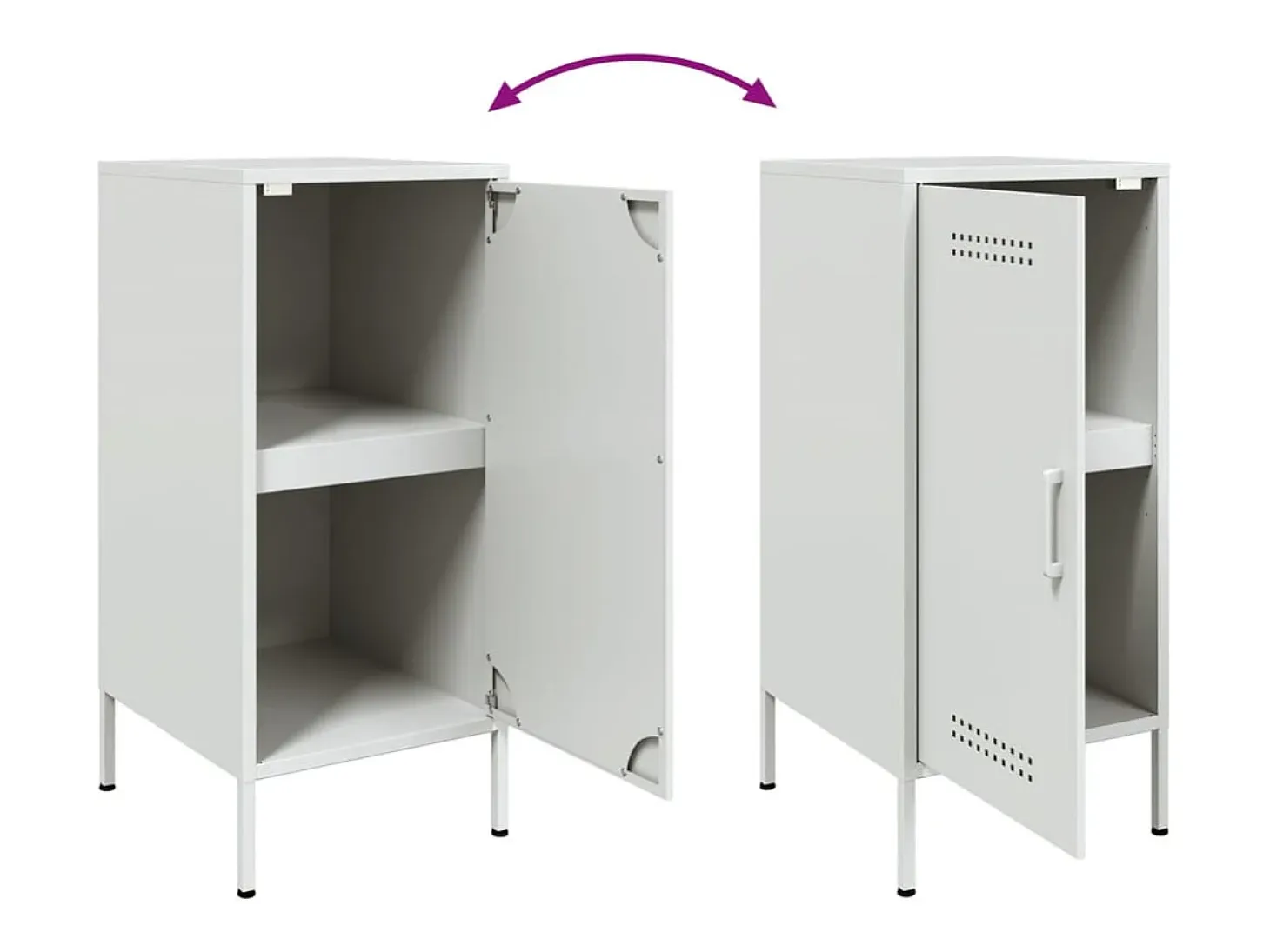 Aparador cómoda cómoda armario mueble organizador cocina salón salón 36 x 39 x 79 cm acero blanco 02_0030290