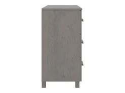 Aparador cómoda cómoda armario mueble organizador cocina salón luz 90 x 40 x 80 cm madera maciza de pino gris 02_0032162