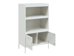 Aparador cómoda cómoda armario mueble organizador cocina salón salón alto 68 x 39 x 113 cm acero blanco 02_0032490