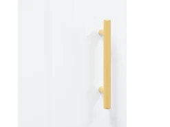 Aparador cómoda cómoda armario mueble organizador cocina salón brillante 69,5 x 34 x 90 cm madera contrachapada blanco 02_0030686
