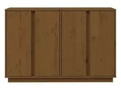 Aparador cómoda cómoda armario mueble organizador cocina salón salón 120 x 35 x 80 cm madera maciza de pino marrón 02_0035738