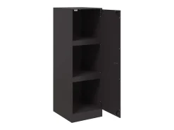 Aparador cómoda cómoda armario mueble organizador cocina salón salón 34,5 x 39 x 107 cm acero negro 02_0035915