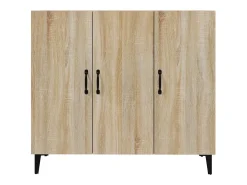Aparador cómoda cómoda armario unidad de almacenamiento organizador cocina salón salón Sonoma 90 x 34 x 80 cm madera contrachapada marrón 02_0031733