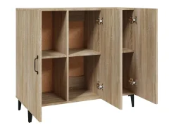 Aparador cómoda cómoda armario unidad de almacenamiento organizador cocina salón salón Sonoma 90 x 34 x 80 cm madera contrachapada marrón 02_0031733