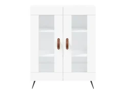 Aparador cómoda cómoda armario mueble organizador cocina salón salón alto 69,5 x 34 x 180 cm madera contrachapada blanco 02_0032611