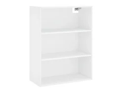 Aparador cómoda cómoda armario mueble organizador cocina salón salón alto 69,5 x 34 x 180 cm madera contrachapada blanco 02_0032611