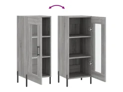 Aparador cómoda cómoda armario mueble organizador cocina salón salón Sonoma 34,5 x 34 x 90 cm madera contrachapada gris 02_0036302