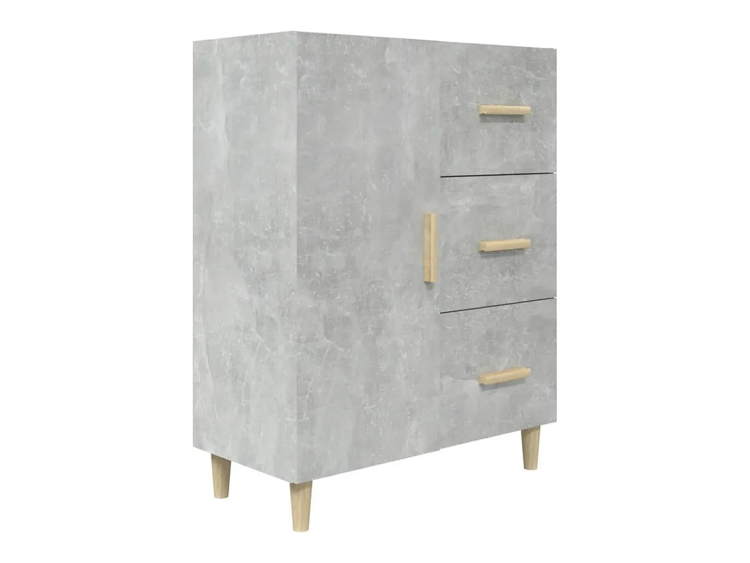 Aparador cómoda cómoda armario mueble organizador cocina salón salón 69,5 x 34 x 90 cm madera contrachapada gris 02_0032041