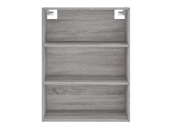 Aparador cómoda cómoda armario mueble organizador cocina salón salón alto Sonoma 69,5 x 34 x 180 cm madera contrachapada gris 02_0035480