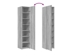 Aparador cómoda cómoda armario mueble organizador cocina salón salón alto Sonoma 40 x 42,5 x 185 cm madera contrachapada gris 02_0035363