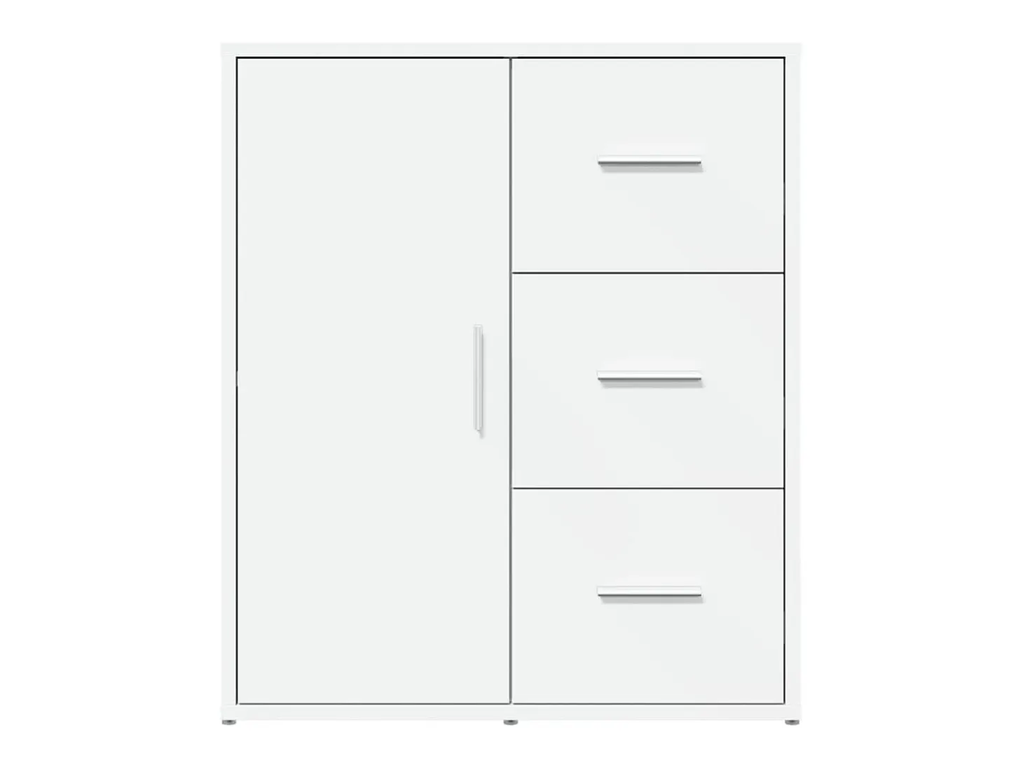 Aparador cómoda cómoda armario mueble organizador cocina salón salón 60 x 31 x 70 cm madera contrachapada blanco 02_0030343
