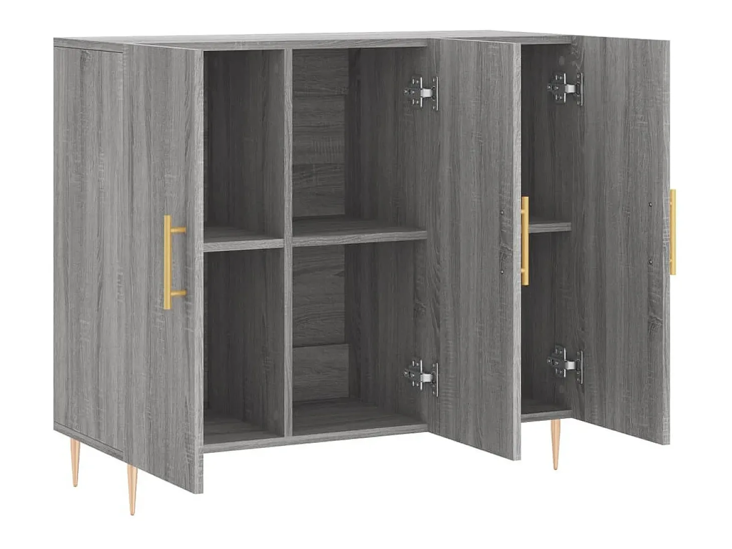 Aparador cómoda cómoda armario mueble organizador cocina salón salón Sonoma 90 x 34 x 80 cm madera contrachapada gris 02_0036549