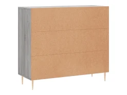 Aparador cómoda cómoda armario mueble organizador cocina salón salón Sonoma 90 x 34 x 80 cm madera contrachapada gris 02_0036549