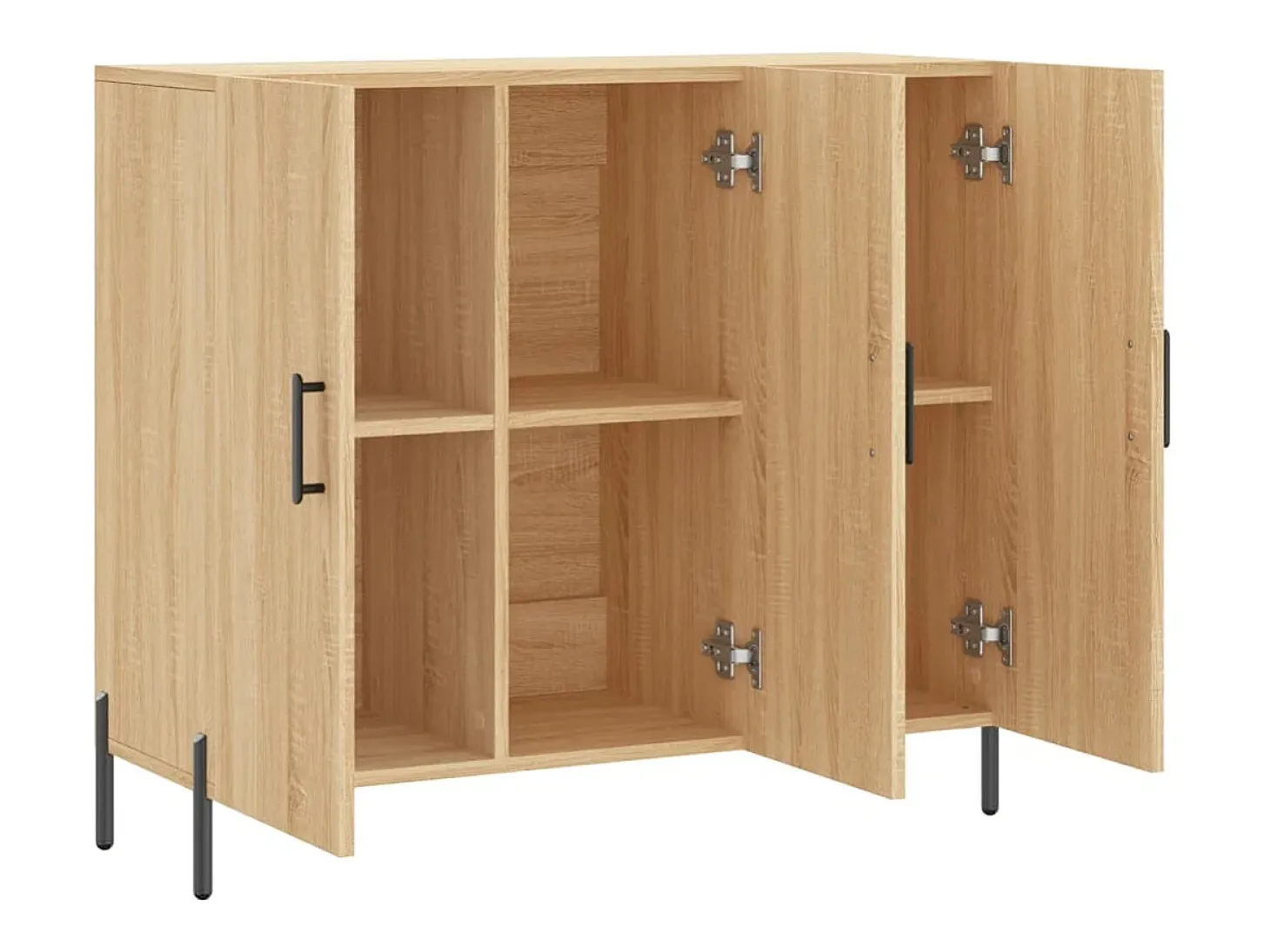 Aparador cómoda cómoda armario mueble organizador cocina salón salón Sonoma 90 x 34 x 80 cm madera contrachapada marrón 02_0031735