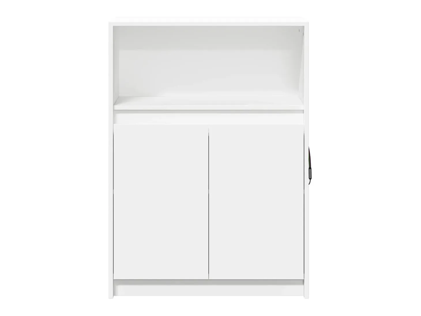 Aparador Cómoda Cómoda Armario Organizador Cocina Salón Salón con LED 72 x 34 x 100 cm Madera contrachapada blanca 02_0029773