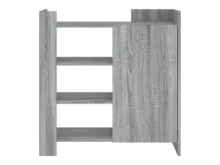 Aparador cómoda cómoda armario mueble organizador cocina salón salón Sonoma 73,5 x 35 x 75 cm madera contrachapada gris 02_0036522