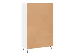 Aparador cómoda cómoda armario mueble organizador cocina salón salón alto 69,5 x 31 x 115 cm madera contrachapada blanco 02_0032505