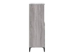 Aparador cómoda cómoda armario mueble organizador cocina salón salón alto Sonoma 60 x 36 x 110 cm madera contrachapada gris 02_0035383