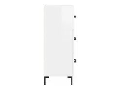 Aparador cómoda cómoda armario mueble organizador cocina salón brillante 34,5 x 34 x 90 cm madera contrachapada blanco 02_0030601