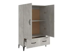 Aparador cómoda cómoda armario mueble organizador cocina salón salón alto 70 x 31 x 115 cm madera contrachapada gris 02_0034708