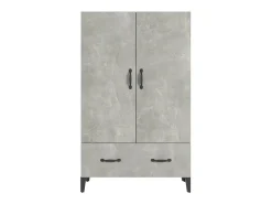 Aparador cómoda cómoda armario mueble organizador cocina salón salón alto 70 x 31 x 115 cm madera contrachapada gris 02_0034708
