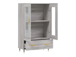 Aparador cómoda cómoda armario mueble organizador cocina salón salón alto Sonoma 69,5 x 31 x 115 cm madera contrachapada gris 02_0035406