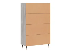 Aparador cómoda cómoda armario mueble organizador cocina salón salón alto Sonoma 69,5 x 31 x 115 cm madera contrachapada gris 02_0035406